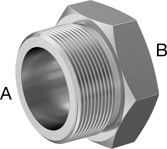 McMaster 48805K779 Precision Extreme-Pressure 316 Stainless Steel Fitting Bushing Reducing Adapter, 2 Male x 1-1/2 Female NPT
