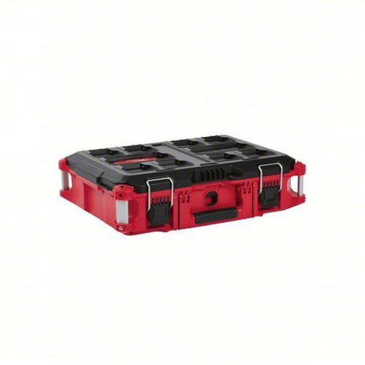 Milwaukee 48 - 22 - 8424 PACKOUT Tool Case 22 1/8 in Wd, 16 1/4 in Dp, 6 1/2 in Ht, Plastic, 5 Compartments - KVM Tools Inc.KV488A56