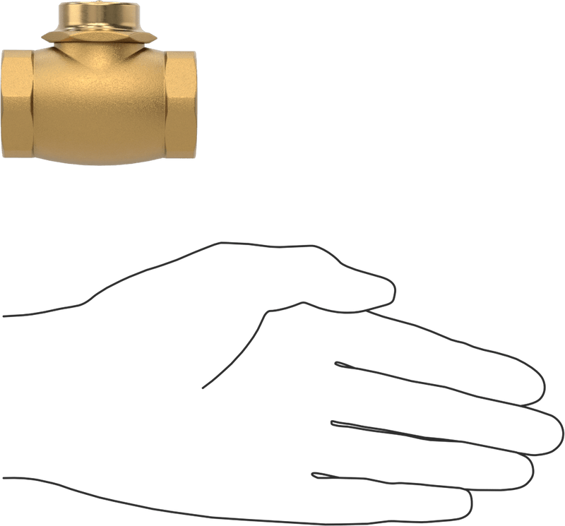 McMaster 4894K12 High-Cycling Threaded Check Valve, Bronze, 3/4 NPT Female, Class 125, 5.24 Cv