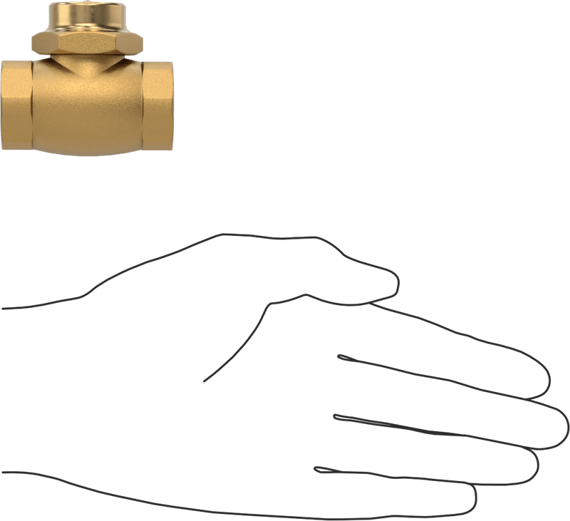McMaster 4894K47 High-Cycling Threaded Check Valve, Bronze, 1/2 NPT Female, Class 125, 2.87 Cv