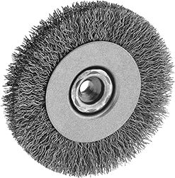 McMaster 4896A75 Wheel Brush for Angle Grinders 4" Diameter with M10 x 1.25 Threaded Arbor - KVM Tools Inc.KV4896A75
