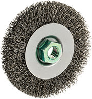 McMaster 4896A75 Wheel Brush for Angle Grinders 4" Diameter with M10 x 1.25 Threaded Arbor - KVM Tools Inc.KV4896A75