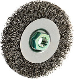 McMaster 4896A75 Wheel Brush for Angle Grinders 4" Diameter with M10 x 1.25 Threaded Arbor - KVM Tools Inc.KV4896A75