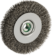 McMaster 4896A75 Wheel Brush for Angle Grinders 4" Diameter with M10 x 1.25 Threaded Arbor - KVM Tools Inc.KV4896A75