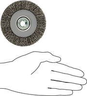 McMaster 4896A75 Wheel Brush for Angle Grinders 4" Diameter with M10 x 1.25 Threaded Arbor - KVM Tools Inc.KV4896A75