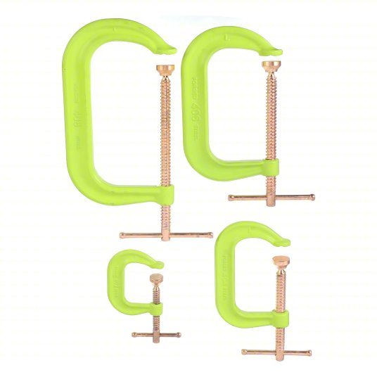 Wilton 11114 C - Clamp Set High Vis, Extra Heavy Duty/Heavy Duty, V - Grooved, Swivel, Sliding T Handle - KVM Tools Inc.KV48FX59