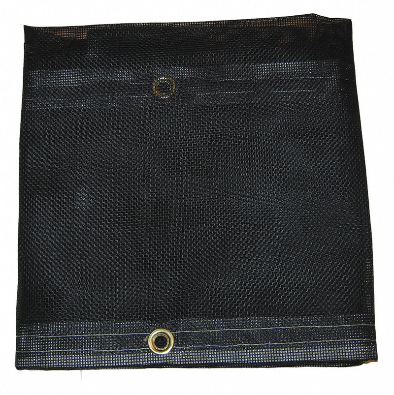 Mauritzon MBT-12-04-0608 Vinyl Tarp, 5 ft 8 in x 7 ft 8 in, 5 mil, Black, PVC Coated, 10 oz/sq yd, Standard Duty, Brass Grommets