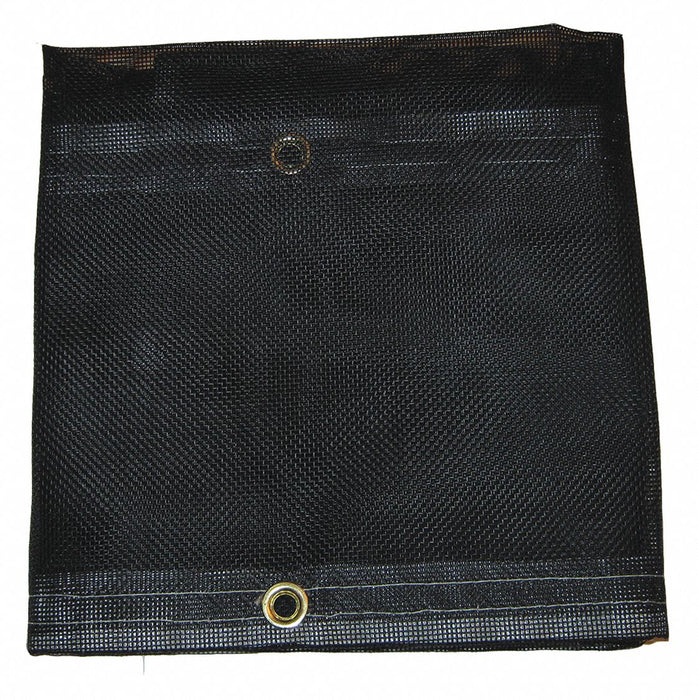 Mauritzon MBT-12-04-0608 Vinyl Tarp, 5 ft 8 in x 7 ft 8 in, 5 mil, Black, PVC Coated, 10 oz/sq yd, Standard Duty, Brass Grommets