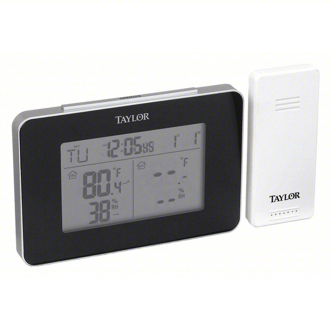 Taylor 1731 Wireless Thermometer Indoor/Outdoor, 20% to 95% RH, Indoor ...