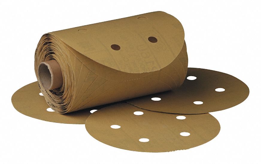 3M 01624 PSA Sanding Disc Roll, 5 in, P180, 5 Hole
