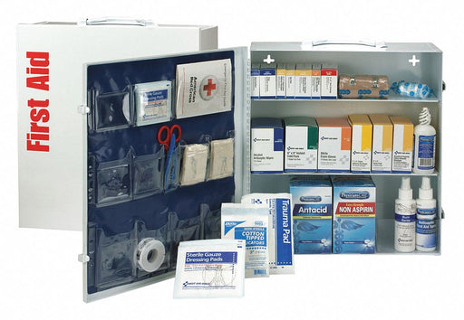 First Aid Only 90574 First Aid Kit and Housing, 669 Components, ANSI/ISEA Z308.1-2015, Type I/II, Class A