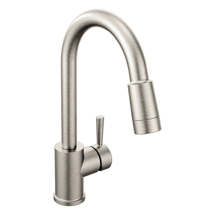 CFG 46201CSL Gooseneck Pull Out Kitchen Faucet, Edgestone, Brass, Single-Post, Deck, 1 Mounting Holes, Metal
