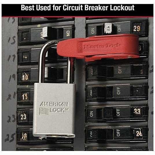 Master Lock 493B Circuit Breaker Lockout Clamp - On, For 120/240V AC Volt - KVM Tools Inc.KV1TDB2