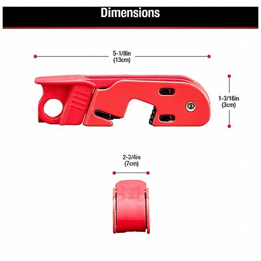 Master Lock 493B Circuit Breaker Lockout Clamp - On, For 120/240V AC Volt - KVM Tools Inc.KV1TDB2