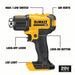 DeWalt DCE530B Heat Gun 20V DC, 500° to 750° F, 6.7 cfm Air Volume - KVM Tools Inc.KV499M15