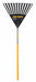 True Temper 2914912GR Leaf Rake, Clog Free Head, Polypropylene Head, Wood Handle, 48 in Handle Lg