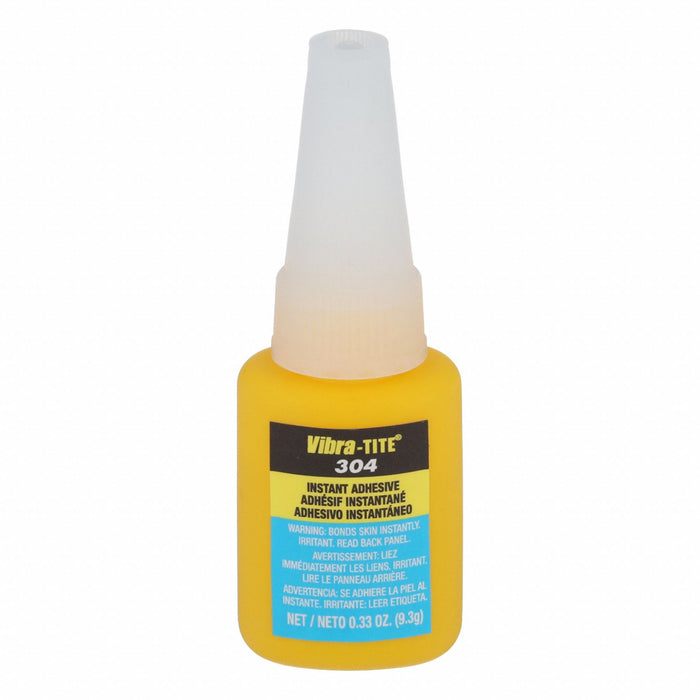 Vibra-Tite 30410 Instant Adhesive, 304, 0.33 fl oz, Bottle, Clear, Thin Liquid, 20 sec Working Time