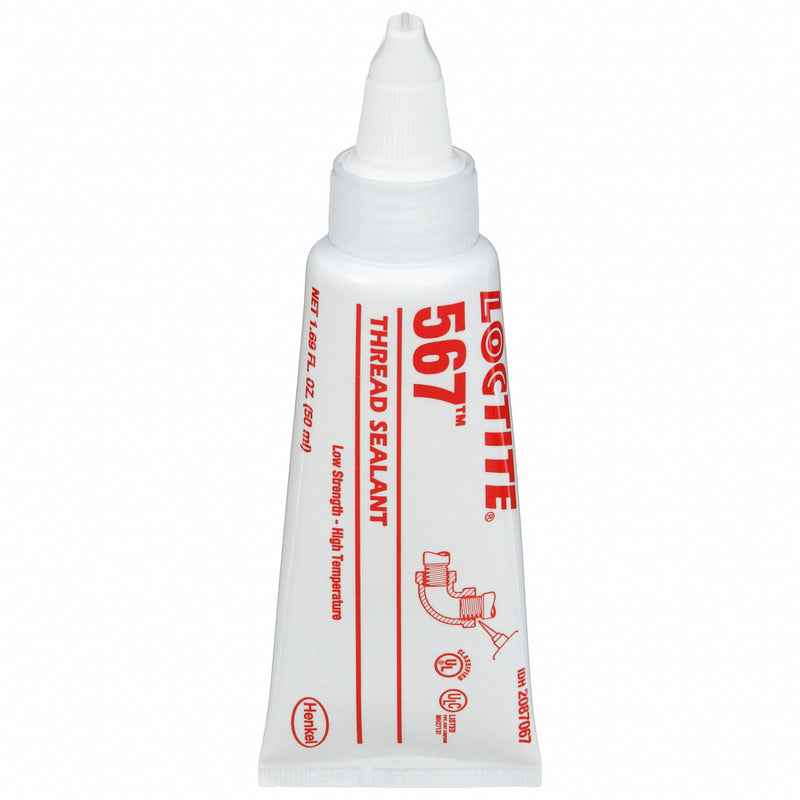 Loctite 2087067 Pipe Thread Sealant, 567,  1.7 fl oz, Tube, Off-White, High-Temp Resistant