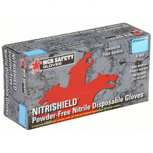 MCR Safety 6015XL Disposable Gloves Chemical - Resistant/Food - Grade/Gen Purpose, XL (10), 4 mil, 100 PK - KVM Tools Inc.KV49DA78