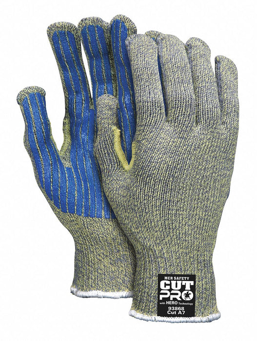 MCR Safety 93868L Coated Gloves, L, Smooth, PVC, Palm, 1 PR
