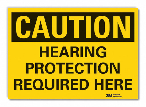 Lyle LCU3-0341-RD_10x7 Hearing Caution Reflective Label 10x7