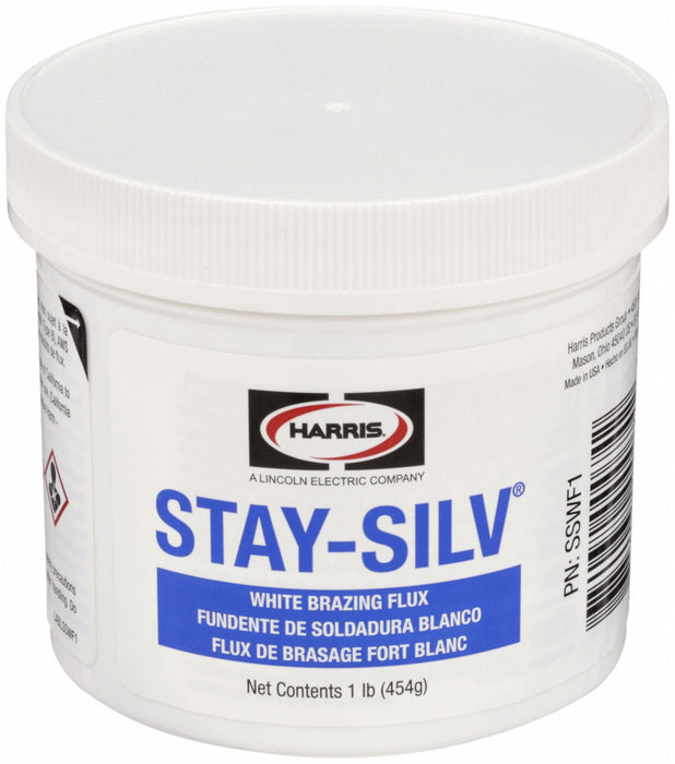 Harris SSWF1 Brazing Flux, 1 lb, Jar, Paste, FB3-A, Stay-Silv White