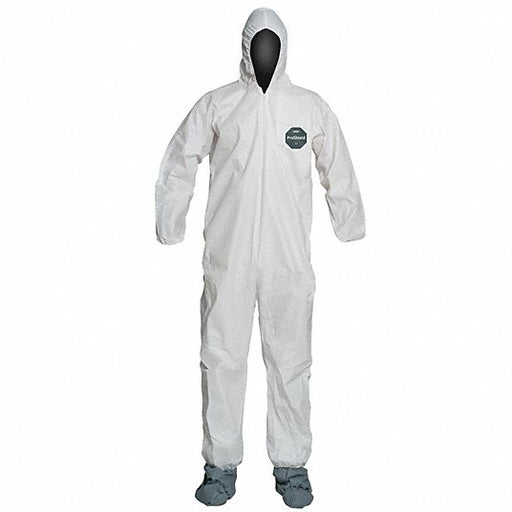 Dupont NB122SWHXL002500 Disposable Coveralls XL, ProShield® 50, Elastic Wrist, White, Serged Seam, 25 PK - KVM Tools Inc.KV49JU17