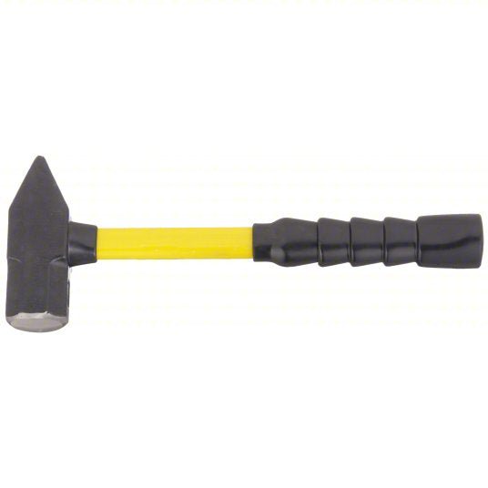 Nupla 6894122 Cross Pein Hammer Fiberglass, Steel, 4 lb Head Wt, 1 5/8 in Face Dia, 14 in Overall Lg, Ribbed Grip - KVM Tools Inc.KV6D006