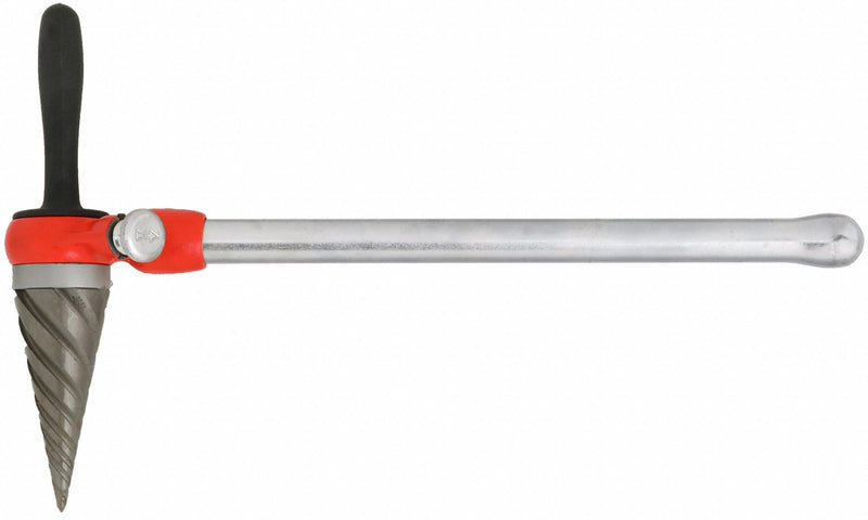 Ridgid 34955 Spiral Ratchet Pipe Reamer, Plastic/Sheet Metal, 2 in Max Pipe Size, 1/4 in Min Pipe Size