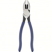 Klein D213 - 9NE Linemans Plier Flat, 9 3/8 in Overall Lg, 1 5/8 in Jaw Lg, 1 1/4 in Jaw Wd, 5/8 in Jaw Thick, Blue - KVM Tools Inc.KV4A837