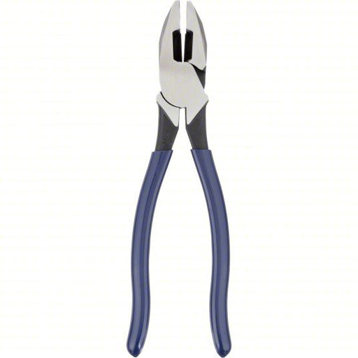 Klein D213 - 9NE Linemans Plier Flat, 9 3/8 in Overall Lg, 1 5/8 in Jaw Lg, 1 1/4 in Jaw Wd, 5/8 in Jaw Thick, Blue - KVM Tools Inc.KV4A837