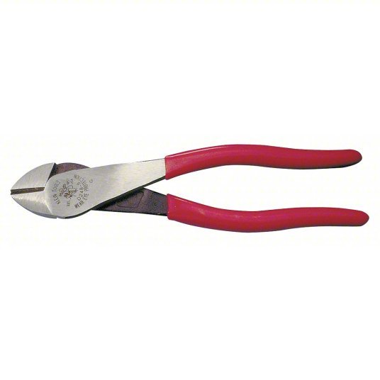 Klein D248 - 8 High Leverage Diagonal Cutting Plier Std, Straight, Oval, 7/8 in Jaw Lg, 1 1/4 in Jaw Wd, 6 - 8 in - KVM Tools Inc.KV4A841