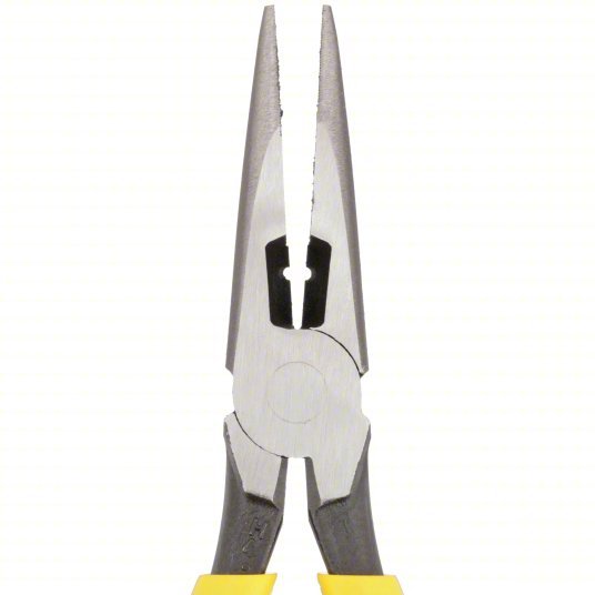 Klein D203 - 8N Needle Nose Plier 1 1/4 in Max Jaw Opening, 8 1/2 in Overall Lg, 2 3/8 in Jaw Lg, 1/8 in Tip Wd - KVM Tools Inc.KV4A863