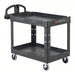 Brute FG452088BLA Utility Cart with Deep Lipped Plastic Shelves 500 lb Load Capacity, 36-3/8 in x 25 in, Black - KVM Tools Inc.KV4VZF9