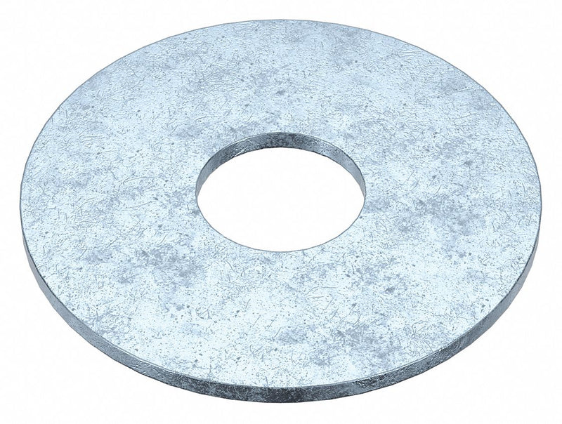 Approved Vendor Z0468 Large O.D. Oversized Washer, Case Hardened Steel, Zinc Plated, 3/8 in Screw Size, 1-1/4 in OD, 50 PK