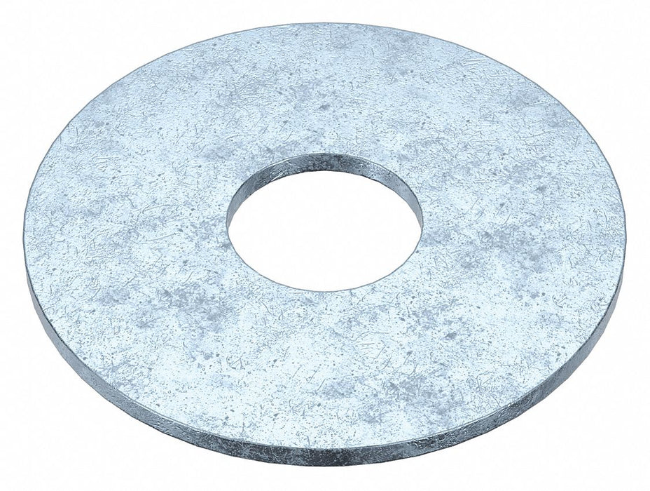 Approved Vendor Z0468 Large O.D. Oversized Washer, Case Hardened Steel, Zinc Plated, 3/8 in Screw Size, 1-1/4 in OD, 50 PK
