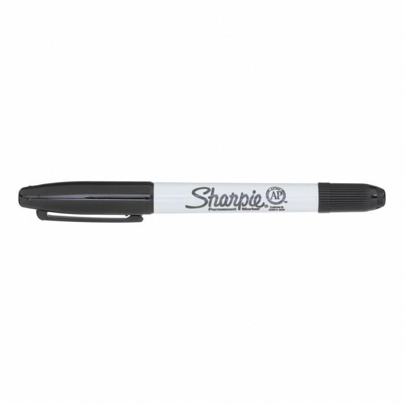 Sharpie 32001B Twin Tip Permanent Marker Black 12 PK