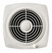 Broan 509S Exhaust Fan, 180 cfm, 195 sq ft Coverage, 8 in Duct, 9 sones, For 4 1/2 in to 9 1/2 in Wall Thick