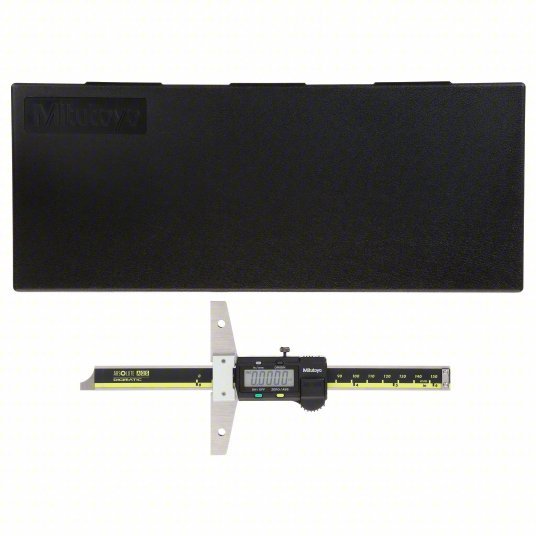 Mitutoyo 571 - 211 - 30 Blade - Style Digital Depth Gauge 0 in to 6 in/0 mm to 150 mm Range, IP67, Full Base, Cable - KVM Tools Inc.KV4CGV8