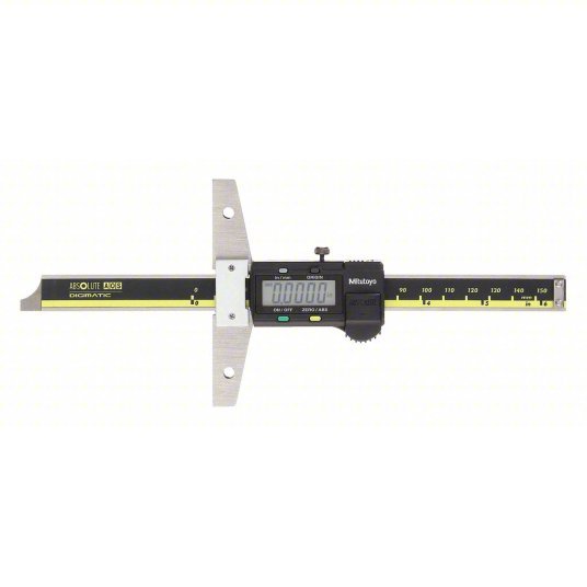 Mitutoyo 571 - 211 - 30 Blade - Style Digital Depth Gauge 0 in to 6 in/0 mm to 150 mm Range, IP67, Full Base, Cable - KVM Tools Inc.KV4CGV8