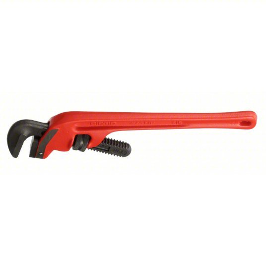 Ridgid 31075 End Pipe Wrench Cast Iron, 2 1/2 in Jaw Capacity, Serrated, 18 in Overall Lg, I - Beam - KVM Tools Inc.KV4CW44