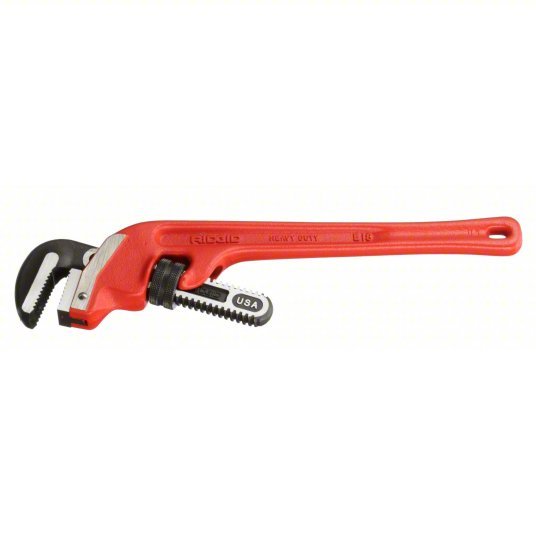 Ridgid 31075 End Pipe Wrench Cast Iron, 2 1/2 in Jaw Capacity, Serrated, 18 in Overall Lg, I - Beam - KVM Tools Inc.KV4CW44