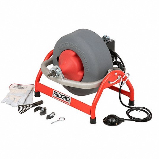 Ridgid 53117 Drain Cleaning Machine Corded, K - 3800, For 3/4 in to 4 in Pipe, 3/8 in Cable Dia., Manual - KVM Tools Inc.KV4CX03