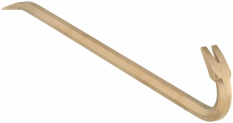 Ampco W-31 Crow Bar, Claw/Wedge End, 36 in Overall Lg, 7/8 in Bar Wd, 1 11/16 in End Wd, Non-Sparking