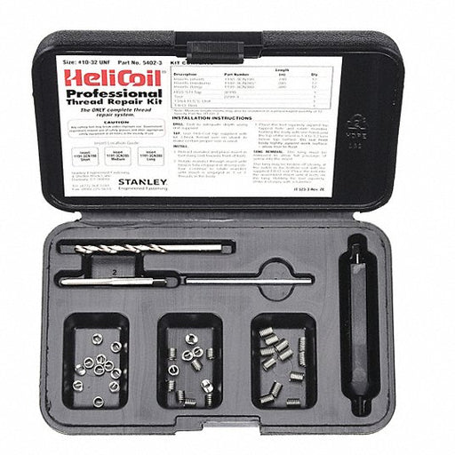 Heli - Coil 5402 - 4 Thread Repair Kit Tanged Tang Style, Free - Running, 1/4" - 28 Thread Size, Stainless Steel - KVM Tools Inc.KV4DCD7