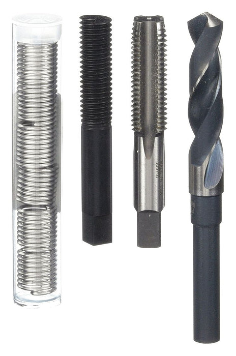 Heli-Coil 5401-9 Thread Repair Kit, Tanged Tang Style, Free-Running, 9/16"-12 Thread Size, Stainless Steel