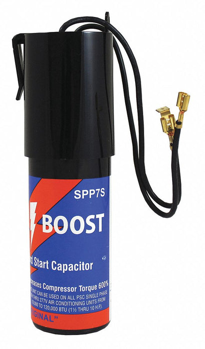Supco SPP7S Hard Start Kit, 2 Wire, 130-156 MFD, 90-277V AC, 1 1/2 hp to 10 hp, Positive Temp Coefficient Relay