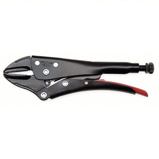 Proto J291XL Locking Plier Flat, Lever, 1 21/32 in Max Jaw Opening, 7 1/2 in Overall Lg, 1 1/2 in Jaw Lg - KVM Tools Inc.KV4EAC1