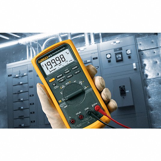 Fluke-87-V Digital Multimeter TRMS, CAT III 1000V/CAT IV 600V, 1,000 V Max AC Volt Measurement