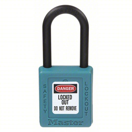 Master Lock 406TEAL Lockout Padlock Keyed Different, Thermoplastic, Std Body, Plastic, Teal - KVM Tools Inc.KV4EMZ6